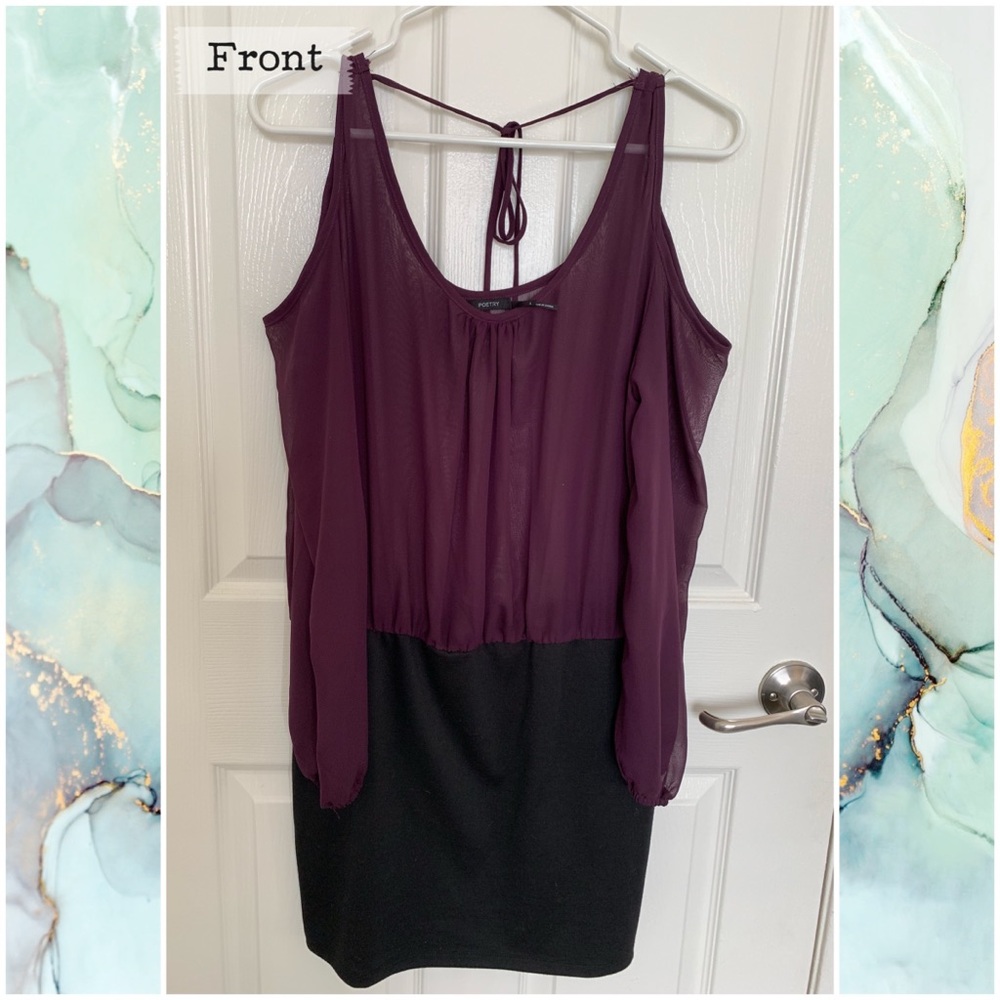 Purple and Black Dress